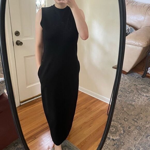 Everlane The Ponte Full Length Tank Dress Black M - Picture 6 of 7